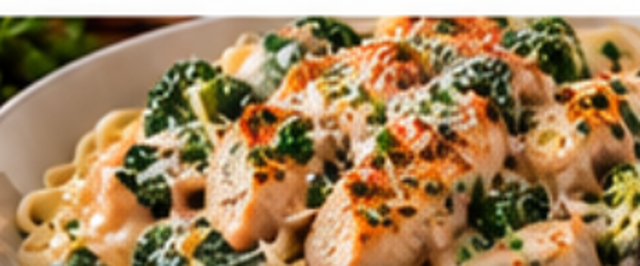 Chicken Broccoli Alfredo.