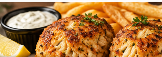 Jumbo Crab Cakes Platter.