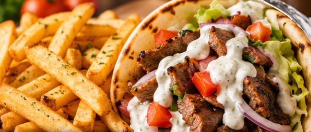 Gyro With Fries.